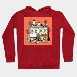 Whimsical Heights: Pugs and Prose of Urban Folklore Hoodie